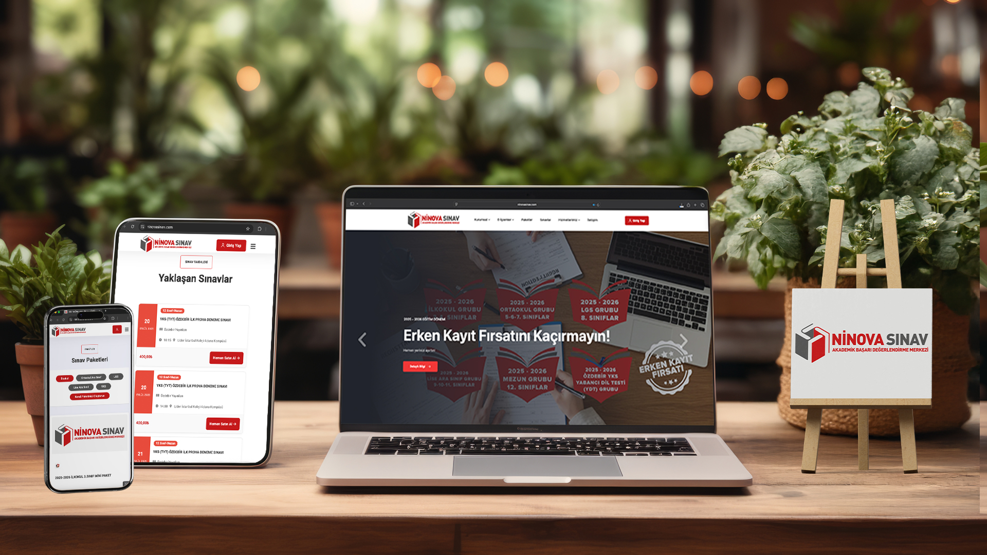Ninova Sınav - internet sitesi tasarımı