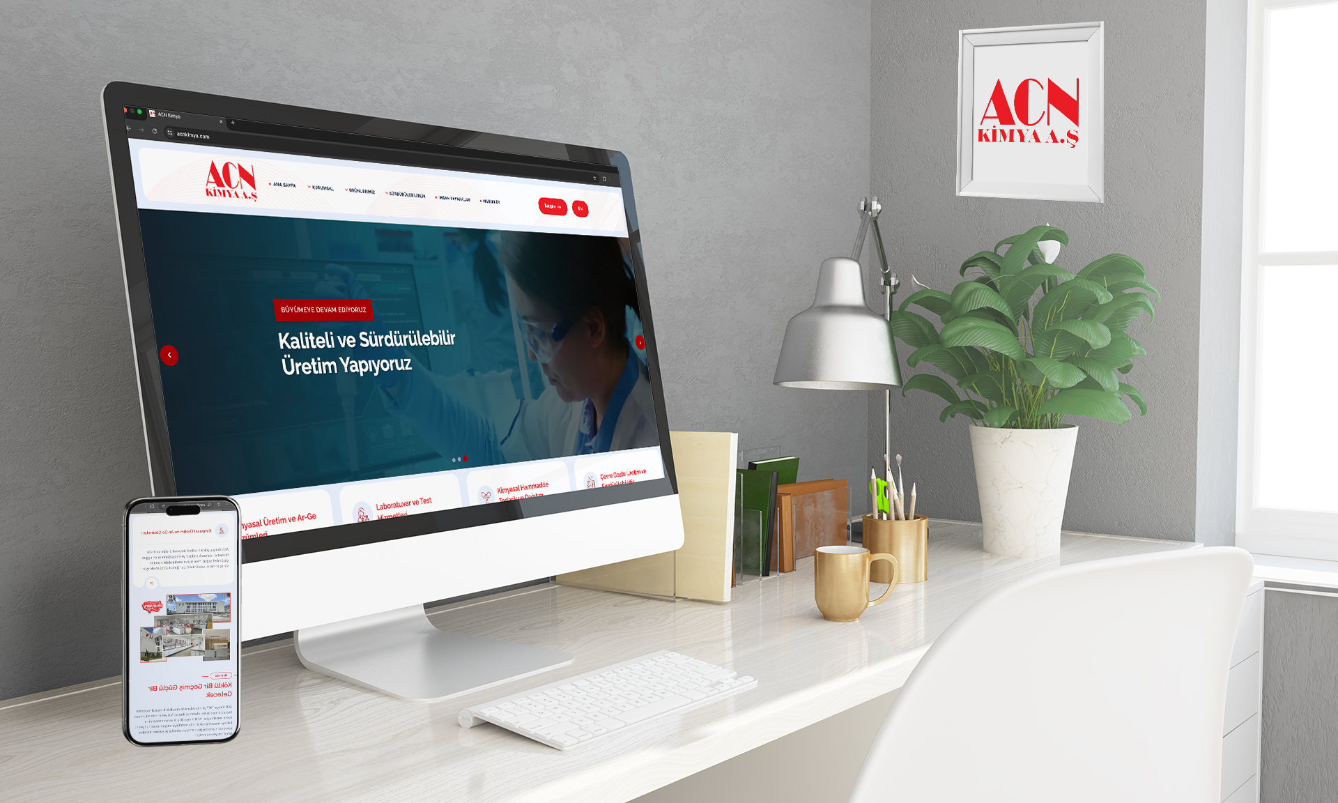Üç Yirmiiki Grafik Tasarım - Acn Kimya - Web Sitesi